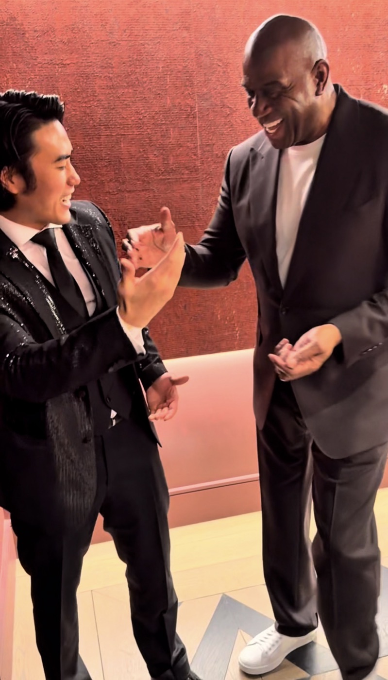 Vin Chee with Magic Johnson